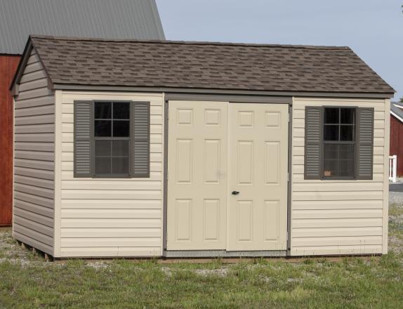 10x14 Peak Style Storage Shed with Vinyl Siding